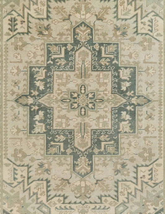 Isandro Hand Knotted Oriental Floral Wool Rug