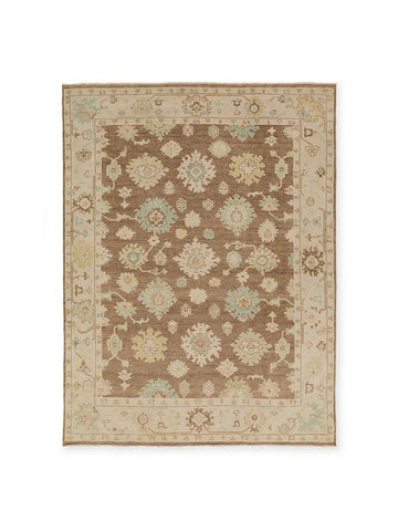 Anatolia Hand Knotted Floral Oushak Wool Rug