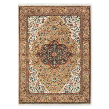 Traditional Hand Knotted Wool Rug, Floral Persian Carpet, Heirloom Quality Rug