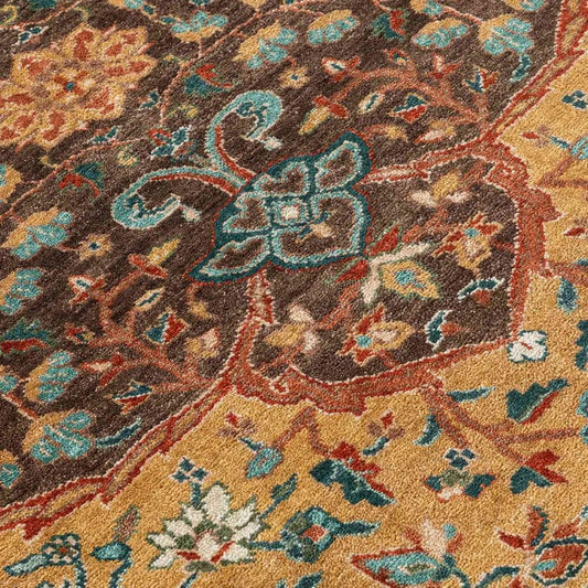 Traditional Hand Knotted Wool Rug, Floral Persian Carpet, Heirloom Quality Rug