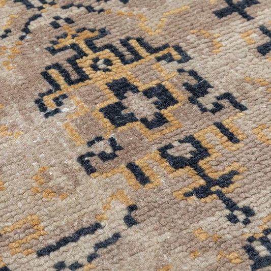 Traditional Hand Knotted Wool Rug, Beige Tribal Area Rug, Artisan Home Decor