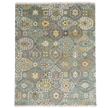 Traditional Hand Knotted Wool Rug – Vintage Garden Pattern Area Rug