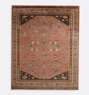 Keyton Traditional Hand Knotted Kazak Rug – Rust & Black Wool Carpet