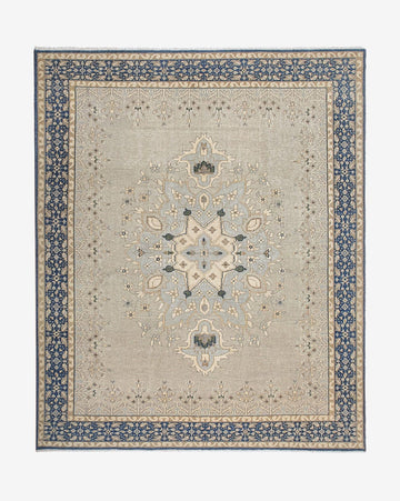 Deveraux Premium Hand Knotted Wool Area Rug – Antique Inspired Medallion Design