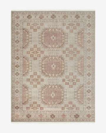 Kenna Vintage Hand Knotted Wool Rug – Antique Inspired Oushak Carpet