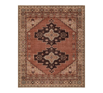 Aaliyah Vintage Hand Knotted Wool Rug – Turkish Inspired Oushak Design