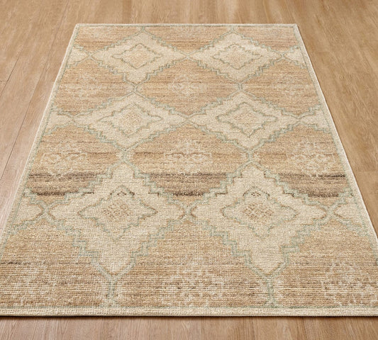 Olivia Luxury Hand Knotted Wool Rug – Neutral Ivory Beige Area Rug