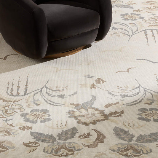Roza Premium Handmade Wool Rug – Traditional Floral Home Decor