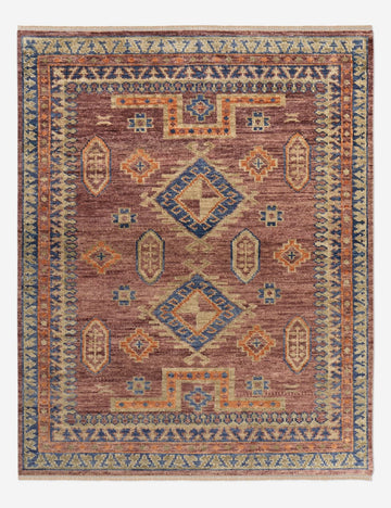 Cornado Hand Knotted Wool Rug – Artisan Geometric Area Carpet