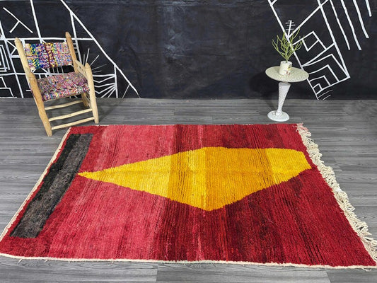 Vintage Moroccan Azilal Rug – A Bohemian Tapestry of Multicolored Magic