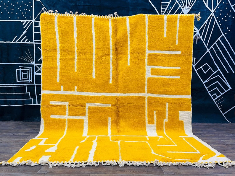 Handwoven Moroccan Azilal Rug | 6' x 9' Plush Wool | Modern Berber Style Statement