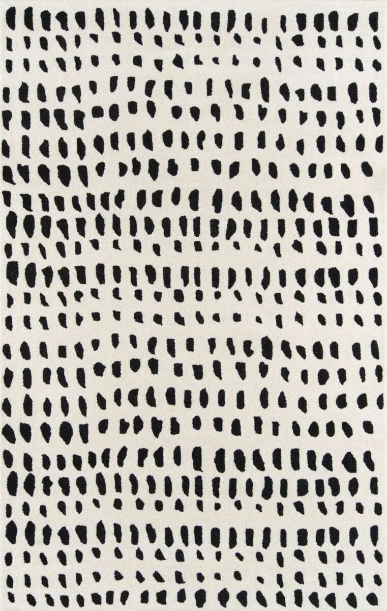 Modern Dalmatian Style Hand-Tufted 100% Wool Soft Area Rug Carpet
