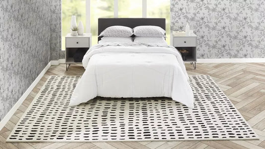 Modern Dalmatian Style Hand-Tufted 100% Wool Soft Area Rug Carpet
