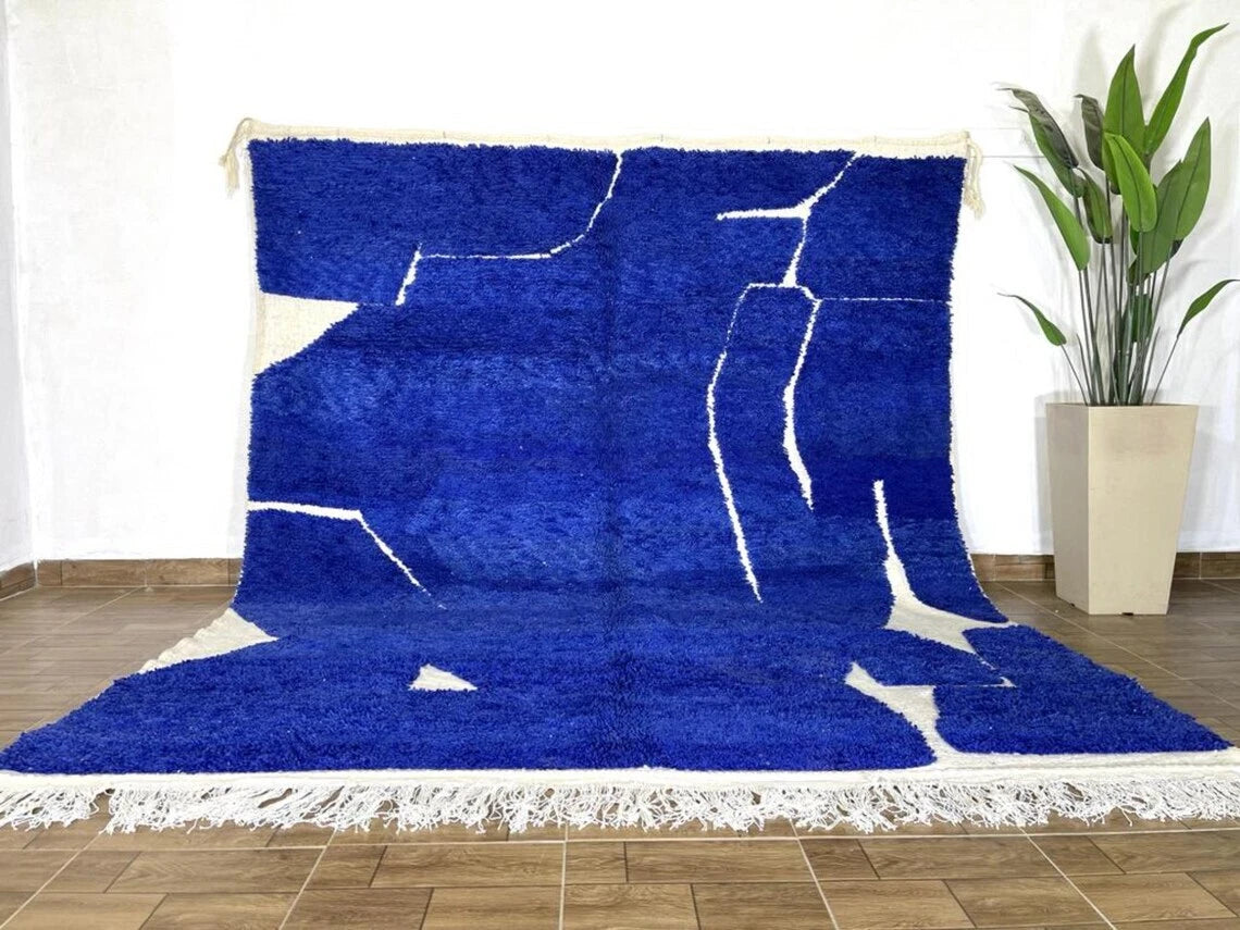Authentic Vintage Beni Ourain Rug – Handwoven Moroccan Berber Elegance (8' x 10')