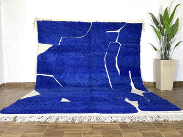 Authentic Vintage Beni Ourain Rug – Handwoven Moroccan Berber Elegance (8' x 10')